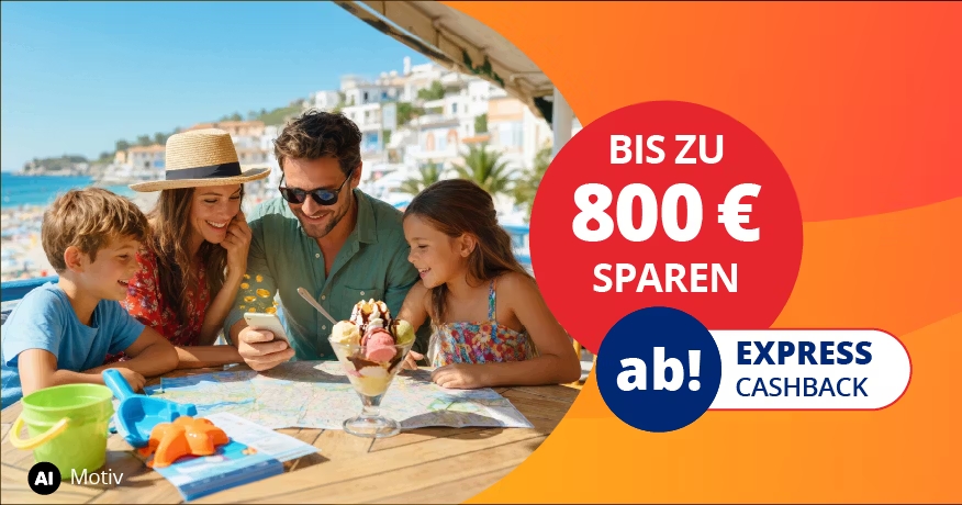 Teaser-Bis zu 800 € auf deine Reise sparen¹ 