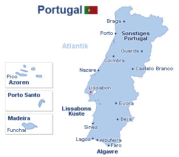 Portugal Landkarte